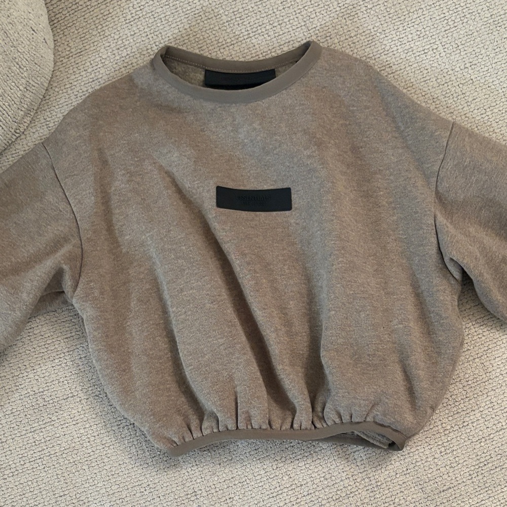 Essentials kids Beige Crewneck Sweater